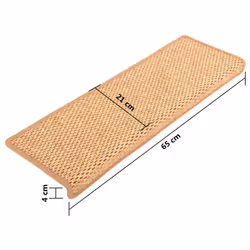 vidaXL Stair Mats Carpet Stair Tread Self-adhesive Sisal-Look 15 pcs Orange - Additional view 4