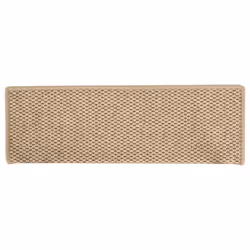 vidaXL Stair Mats Carpet Stair Tread Rug Self-adhesive Sisal-Look 15 pcs Sand - Additional view 2