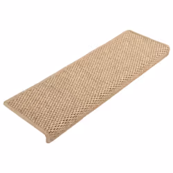 vidaXL Stair Mats Carpet Stair Tread Rug Self-adhesive Sisal-Look 15 pcs Sand - Additional view 5