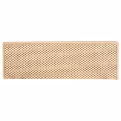 vidaXL Stair Mats Stair Protector Self-adhesive Sisal-Look 15 pcs Light Beige