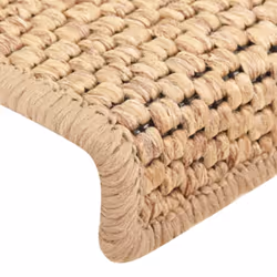 vidaXL Stair Mats Stair Protector Self-adhesive Sisal-Look 15 pcs Light Beige - Additional view 4