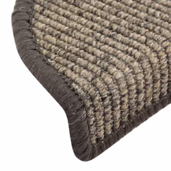 vidaXL Stair Mats Carpet Stair Tread Rug Self-adhesive 15 pcs Beige and Grey - Additional view 5