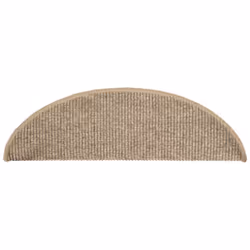 vidaXL Stair Mats Carpet Rug Stair Protector Self-adhesive 15 pcs Dark Beige - Additional view 4