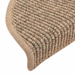 vidaXL Stair Mats Carpet Rug Stair Protector Self-adhesive 15 pcs Dark Beige - Additional view 6