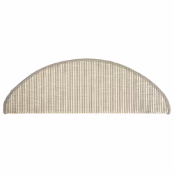 vidaXL Self-adhesive Stair Mats Stair Treads Protector Rug Sisal-Look 15 pcs - silver, 65 x 25 cm - Additional view 2