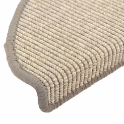 vidaXL Self-adhesive Stair Mats Stair Treads Protector Rug Sisal-Look 15 pcs - silver, 65 x 25 cm - Additional view 4