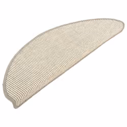 vidaXL Self-adhesive Stair Mats Stair Treads Protector Rug Sisal-Look 15 pcs - silver, 65 x 25 cm - Additional view 7