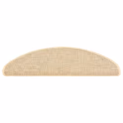 vidaXL Stair Mats Carpet Stair Tread Rug Self-adhesive Sisal-Look 15 pcs Beige - Additional view 2