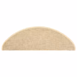 vidaXL Stair Mats Carpet Stair Tread Rug Self-adhesive Sisal-Look 15 pcs Beige - Additional view 3