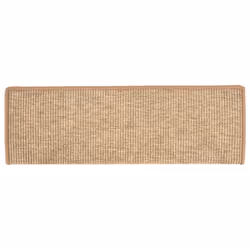 vidaXL Self-adhesive Stair Mats Stair Treads Protector Rug Sisal-Look 15 pcs - light brown - Additional view 4