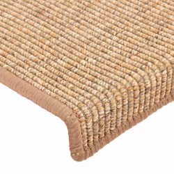 vidaXL Self-adhesive Stair Mats Stair Treads Protector Rug Sisal-Look 15 pcs - light brown - Additional view 6