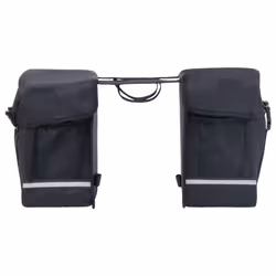 vidaXL Double Bicycle Bag for Pannier Rack Waterproof 35 L Black Storage Bag - Additional view 3