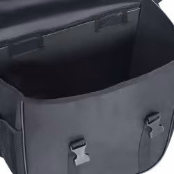 vidaXL Double Bicycle Bag for Pannier Rack Waterproof 35 L Black Storage Bag - Additional view 6
