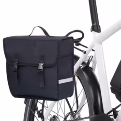 vidaXL Single Bicycle Bag for Pannier Rack Waterproof 21 L Black Storage Bag - Additional view 8