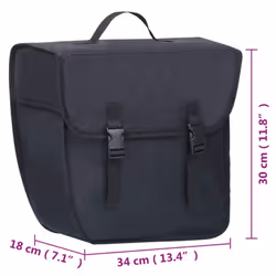 vidaXL Single Bicycle Bag for Pannier Rack Waterproof 21 L Black Storage Bag - Additional view 9