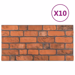 vidaXL 3D Wall Panels Wall Covering with Terracotta Brick Design 10 pcs EPS