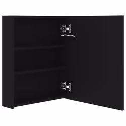vidaXL LED Bathroom Mirror Cabinet Black Wall Cabinet Washroom Storage Unit - Additional view 4