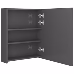 vidaXL LED Bathroom Mirror Cabinet Shining Grey Washroom Storage Vanity Unit - Additional view 5