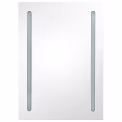 vidaXL LED Bathroom Mirror Concrete Grey Medicine Cabinet Furniture Vanity