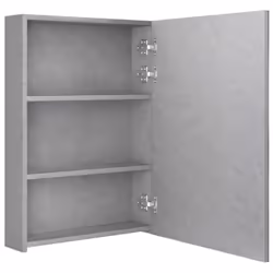 vidaXL LED Bathroom Mirror Concrete Grey Medicine Cabinet Furniture Vanity - Additional view 4