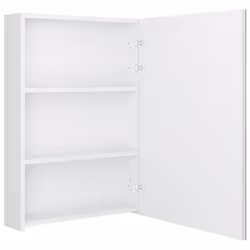 vidaXL LED Bathroom Mirror Cabinet Washroom Wall Cabinet Storage Vanity Unit - shining white, 50 x 13 x 70 cm - Additional view 4