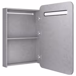 vidaXL LED Bathroom Mirror Cabinet Washroom Wall Cabinet Storage Vanity Unit - concrete grey - Additional view 4