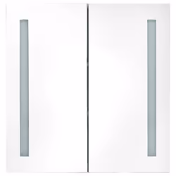 vidaXL LED Bathroom Mirror Cabinet Washroom Wall Cabinet Storage Vanity Unit - concrete grey, 62 x 14 x 60 cm - Additional view 4