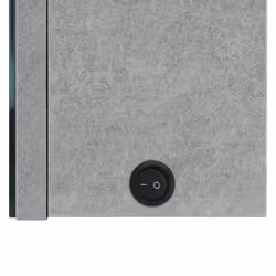 vidaXL LED Bathroom Mirror Cabinet Washroom Wall Cabinet Storage Vanity Unit - concrete grey, 62 x 14 x 60 cm - Additional view 5