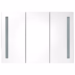vidaXL LED Bathroom Mirror Cabinet Shining White Washroom Storage Vanity Unit