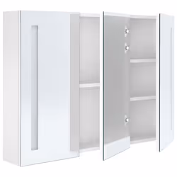 vidaXL LED Bathroom Mirror Cabinet Shining White Washroom Storage Vanity Unit - Additional view 4
