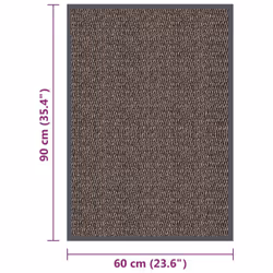 vidaXL 1/2x Dust Control Mat Rectangular Tufted Rug Multi Colours Multi Sizes - dark brown, 60 x 90 cm