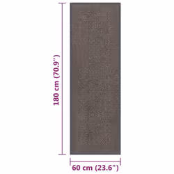 vidaXL 1/2x Dust Control Mat Rectangular Tufted Rug Multi Colours Multi Sizes - dark brown, 60 x 180 cm - Additional view 4