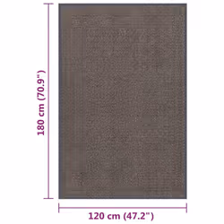 vidaXL 1/2x Dust Control Mat Rectangular Tufted Rug Multi Colours Multi Sizes - dark brown, 120 x 180 cm