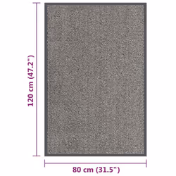 vidaXL 1/2x Dust Control Mat Rectangular Tufted Rug Multi Colours Multi Sizes - light brown, 80 x 120 cm - Additional view 3