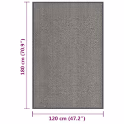 vidaXL 1/2x Dust Control Mat Rectangular Tufted Rug Multi Colours Multi Sizes - light brown, 120 x 180 cm - Additional view 4