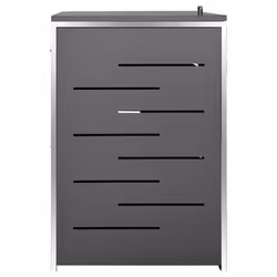 vidaXL Quadruple Wheelie Bin Shed Stainless Steel Garden Garage Trash Bin Shed - Additional view 5