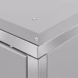 vidaXL Single Wheelie Bin Shed Stainless Steel Outdoor Garbage Waste Shed - Additional view 9