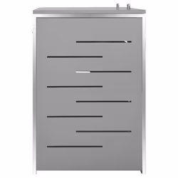 vidaXL Double Wheelie Bin Shed Stainless Steel Outdoor Garbage Waste Shed - Additional view 4