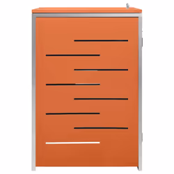 vidaXL Single Wheelie Bin Shed Stainless Steel Outdoor Garbage Waste Shed - Additional view 5