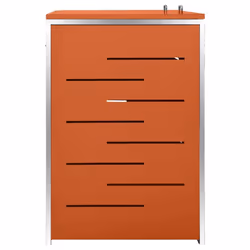 vidaXL Double Wheelie Bin Shed Stainless Steel Outdoor Garbage Waste Shed - Additional view 4