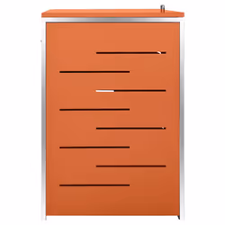 vidaXL Quadruple Wheelie Bin Shed Stainless Steel Garden Garage Trash Bin Shed - Additional view 5