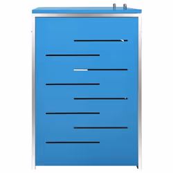 vidaXL Double Wheelie Bin Shed Stainless Steel Outdoor Garbage Waste Shed - Additional view 5