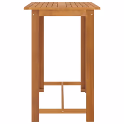 vidaXL Garden Bar Set 9 Piece Brown Bistro Table and Chairs Outdoor Furniture - Additional view 5