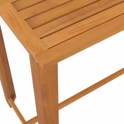 vidaXL Garden Bar Set 9 Piece Brown Bistro Table and Chairs Outdoor Furniture - Additional view 6