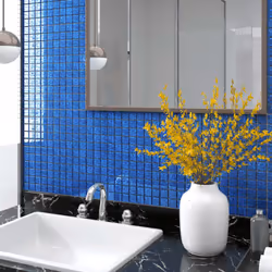 vidaXL 11x Mosaic Tiles Blue 30x30 cm Glass Mosaic Tile Sheet