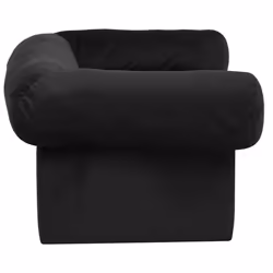 vidaXL Dog Sofa with Drawer Black Plush Pet Supplies Dog Cat Couch Sofa Bed - Additional view 4