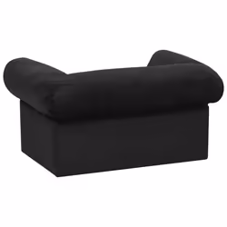 vidaXL Dog Sofa with Drawer Black Plush Pet Supplies Dog Cat Couch Sofa Bed - Additional view 5