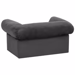 vidaXL Dog Sofa with Drawer Dark Grey Plush Pet Supplies Dog Cat Couch Sofa - Additional view 5