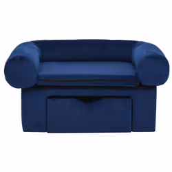 vidaXL Dog Sofa with Drawer Plush Pet Supplies Dog Couch Sofa Multi Colours - blue