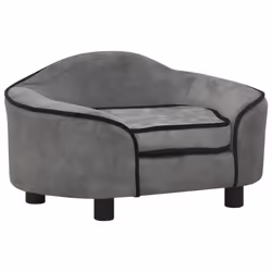 vidaXL Dog Sofa Plush Indoor Home Pet Supplies Dog Couch Sofa Multi Colours - grey